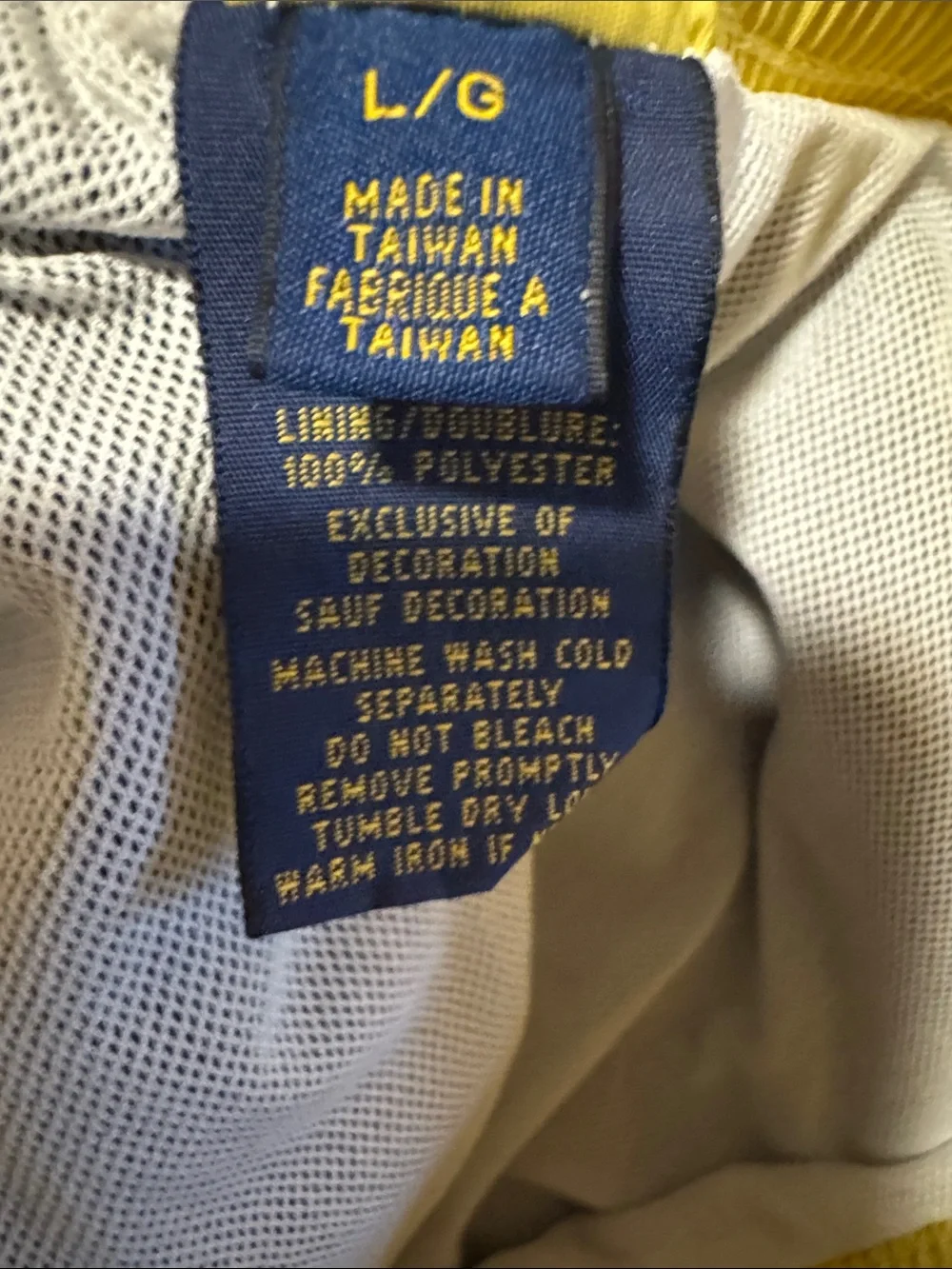 Polo by Ralph Lauren Navy Blue Swim Trunks with Yellow Pony Men L